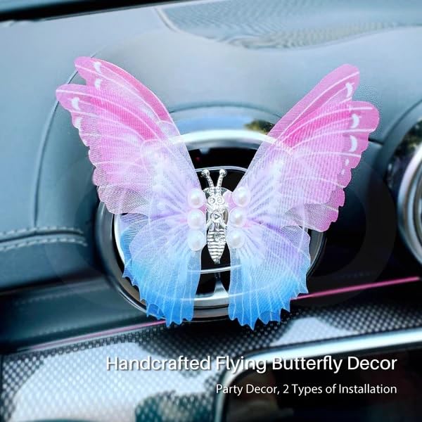 Butterfly Car Air Freshener Vent Clip (set of 4)
