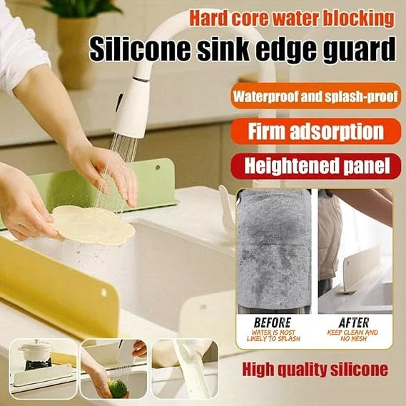 SplashShield™ – Sink Splash Guard | Flexible Silicone | Keeps Counters Dry & Clean 🔥BUY 1 GET 1 FREE🔥